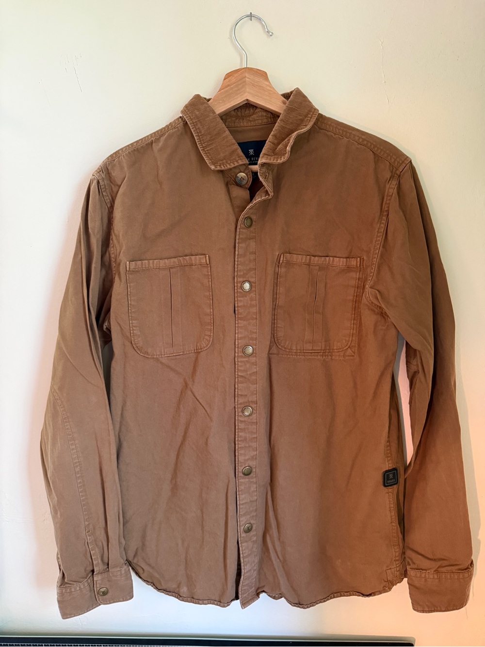 Roark Men's Button-Front Shirt Jacket in Brown